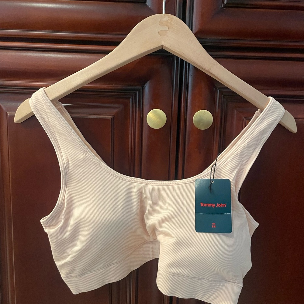 Tommy John Ribbed Cream Bralette